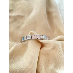 E Harfli Kalpli&yıldızlı Italyan Charm Bileklik