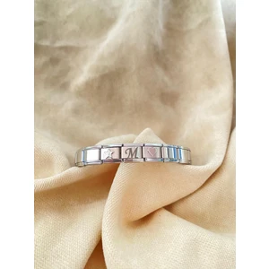 M Harfli Kalpli&yıldızlı Italyan Charm Bileklik