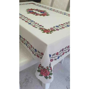 Güllü Baskılı Kumaş Masa Örtüsü 150 x 220