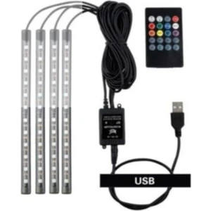 Araç Içi Ayak Altı Sese Duyarlı Rgb Şerit LED Aydınlatma 12 LED