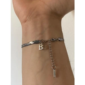 B Harfli 316L Çelik Italyan Bileklik Kararmaz