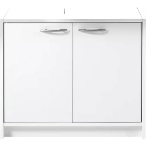 Modern Beyaz Banyo Dolabı - Çift Kapaklı  60.cm50cm30cm - Şık ve Fonksiyonel Tasarım