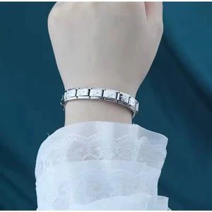 Yıldızlı Çelik Italyan Charm Bileklik