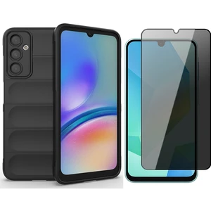 Samsung Galaxy A55 Kılıf Esnek TPU Oyuklu Arka Yüzey Tasarımlı Zore Etnik Silikon Kapak + Hayalet Ekran Koruyucu