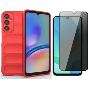 Samsung Galaxy A35 Kılıf Esnek TPU Oyuklu Arka Yüzey Tasarımlı Zore Etnik Silikon Kapak + Hayalet Ekran Koruyucu