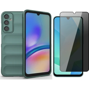 Samsung Galaxy A35 Kılıf Esnek TPU Oyuklu Arka Yüzey Tasarımlı Zore Etnik Silikon Kapak + Hayalet Ekran Koruyucu