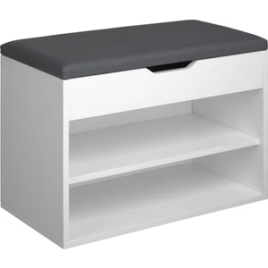 Modern Tasarımlı Çok Amaçlı Ayakkabılık & Oturma Puflu Ayakkabılık – 50 x 42 x 30  cm