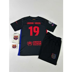 Fc. B.a.r.c.e.l.o.n.a 2024/25 Yeni Sezon Lamine Yamal Deplasman Çocuk Forması (Black Armalı)