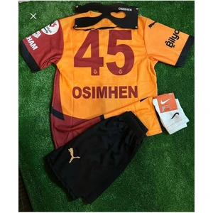 GALATASARÂY//2024/2025.SARI Kırmızı VICTOR.OSIMHEN45 Parçalı Iç Saha Çocuk Forma Çoraplı