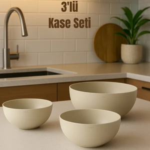 Melkan Home 3'lü Yuvarlak Kase Set