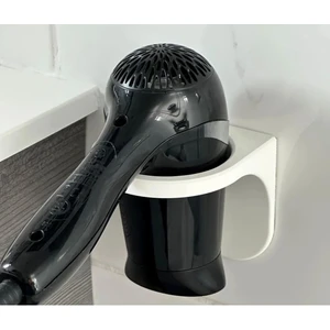 Modelerman Design Saç Kurutma Makinesi Duvara Montaj Aparatı Beyaz 5659456