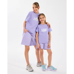 G Essential T-Shirt Büyük Kız Çocuk Mor Tshirt SK232139-505