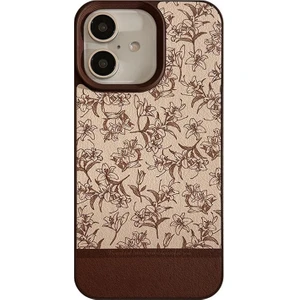 Apple iPhone 16 Uyumlu Kılıf Zebana Lily Flowers Silikon Kılıf Kahverengi