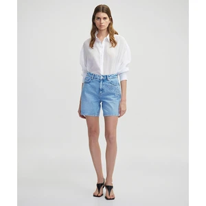 Çiçek Motifli Denim Şort IS1250013079CC2