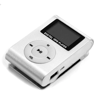 Mini Taşınabilir Mp3 Oynatıcı Metal LCD Ekranlı Gümüş Renkli (Yurt Dışından)