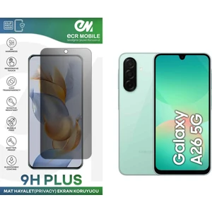 ECR MOBILE Samsung Galaxy A26 5g Ekran Koruyucu Tam Uyumlu 9h Esnek Nano Kırılmayan Mat Hayalet(Privacy)