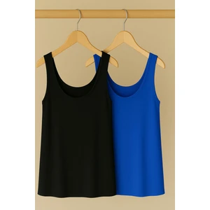 2 Adet A Kesim Rahat Kalıp Basic Kalın Askılı Atlet Tişört