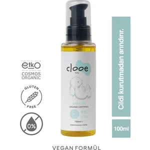 Organik Bebek Yağı (100ml) - Zeytinyağı, Badem Yağı, Jojoba Yağı - Yenidoğan Kullanımına Uygun