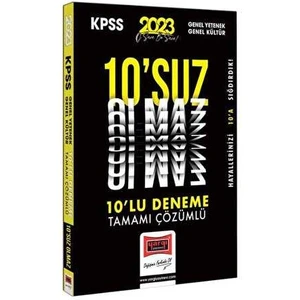 Yargı Yayınevi KPSS 2023 Genel Yetenek Genel Kültür  10'suz Olmaz Tamamı Çözümlü 10 Deneme