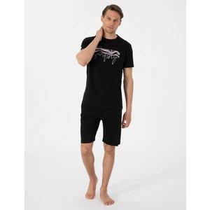 Pierre Cardin Erkek Siyah Kısakol Şortlu Pijama Takımı 50314387-001