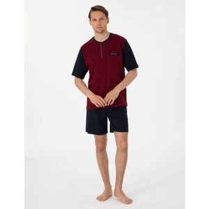 Pierre Cardin Erkek Bordo Kısakol 3'lü Jakarlı Pijama Takımı 50314443-900
