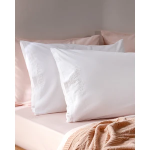 Madame Coco Recy %100 Pamuk 2'li Yastık Kılıfı - Beyaz