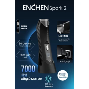 Spark 2 Suya  Ipx7 Led Işıklı Çok Fonksiyonlu Dijital Göstergeli Şarjlı Saç Ve Tıraş Makinesi