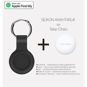 Airtag'li Silikon Anahtarlık