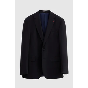 Ds Damat Slim Fit Lacivert Düz Yünlü Travel Takim Elbise