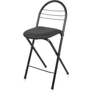 Akın Lüx Döşemeli Katlanır Sandalye - Siyah - 79X44X35 cm