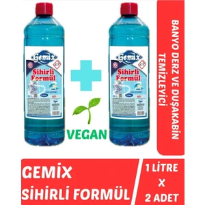 Derz Duşakabin Fayans Temizleyici Mavi Su Sihirli Formül 1000 ml x 2 Adet