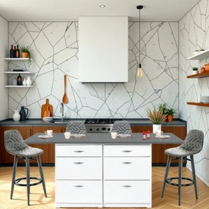 Skylla Mutfak Adası 6 Çekmeceli Alt Modül 160 cm Tezgah Dahil