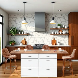 Skylla Mutfak Adası 6 Çekmeceli Alt Modül 160 cm Tezgah Dahil