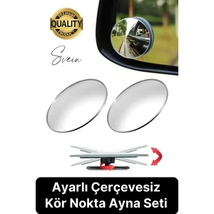 Yapışkanlı Geniş Açı 2 Adet Ayarlanabilir Kör Nokta Aynası Park Etme Çerçevesiz Etkili Görüş Açısı