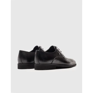 Hakiki Deri Siyah Bağcıklı Erkek Klasik Ayakkabı