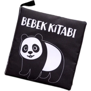 Siyah Beyaz Vahşi Hayvanlar Kumaş Sessiz Kitap T138 - Bez Kitap , Eğitici Oyuncak , Yumuşak ve Hışırtılı