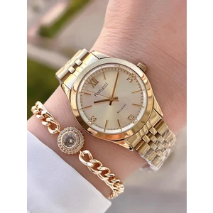 Çelik Kordon Kararma Renk Atma Yapmaz Kadın Kol Saati+Bileklik F.03536.02