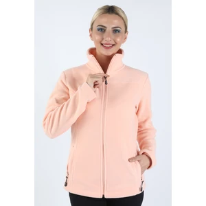 Kadın Kol Fermuarlı Sweatshirt Pembe