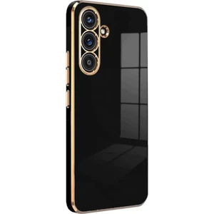 Samsung Galaxy A36 Uyumlu Kılıf Bark Volet Silikon Siyah + Ekran Koruyucu