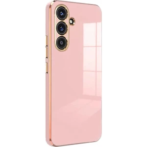 Samsung Galaxy A16 Uyumlu Kılıf Bark Volet Silikon Pembe + Ekran Koruyucu