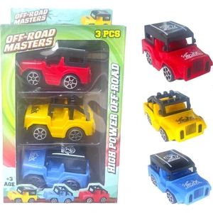 Brother Toys Sürtmeli Arabalar 3 Adet Jeep Arazi Arabası Seti Kaliteli Malzeme