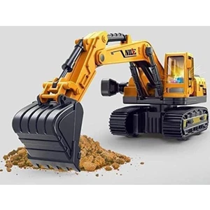Brother Toys Oyuncak Işıklı Müzikli Ekskavatör Kepçe Oyuncak Iş Makinesi Sürtmeli 22 Cm.