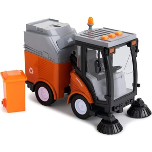 Brother Toys Sesli Işıklı Sürtmeli Yol Süpürme Temizleme Kamyonu Süpürücü Temizleyici Araba 20 Cm.