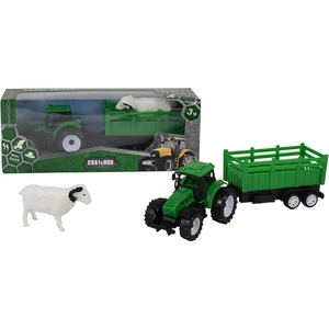 Brother Toys Yüksek Kaliteli Römork'lu Oyuncak Traktör Çek Bırak Kuzu Taşıyan Çiftlik Traktörü 21 Cm.