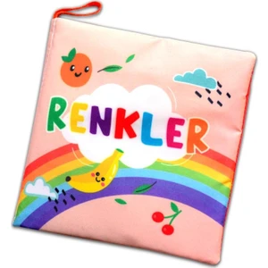 Renkler Kumaş Sessiz Kitap T135 - Bez Kitap , Eğitici Oyuncak , Yumuşak ve Hışırtılı