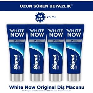White Now Diş Macunu Original Uzun Süren Beyazlık 75 ml x4