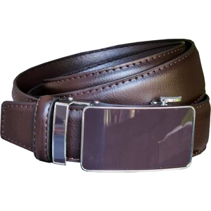 Kemer Dünyası Otomatik Tokalı Deliksiz Deri Kahverengi Erkek Kemer