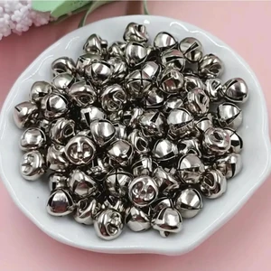 Ozn Aksesuar Gümüş Parlak Kulplu Çan Zil Hayvan Tasma Zili Amigurumi Zil Kına Gecesi Tef Yapımı Zili 20MM 20 Adet