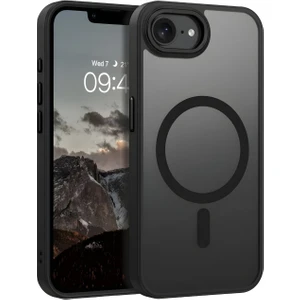 Apple iPhone 16E Uyumlu Kılıf Kamera Çıkıntılı Magsafe Şarj Destekli Yumuşak Kenarlı Mat Kapak