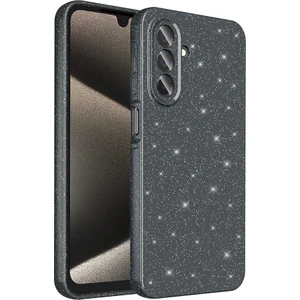 Bilişim Aksesuar Samsung Galaxy A26 Kılıf Kamera Korumalı Simli Lüks Sah Koton Kapak - Siyah